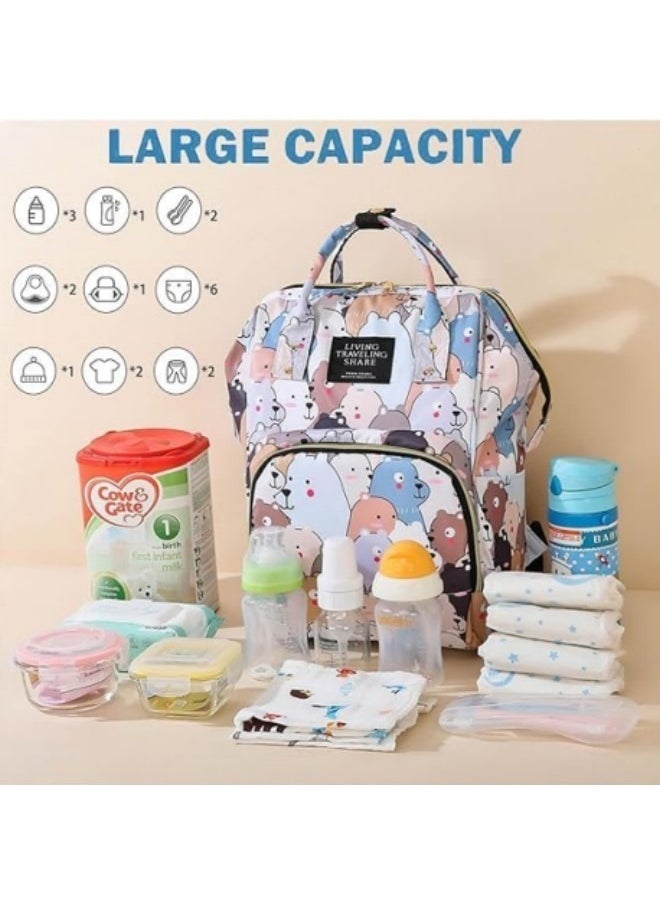 GGEROU Diaper Bag Backpack,Waterproof Diaper Changing Totes,Multi-Function Travel Portable Bassinet Backpack Mommy Bag  - Image 3