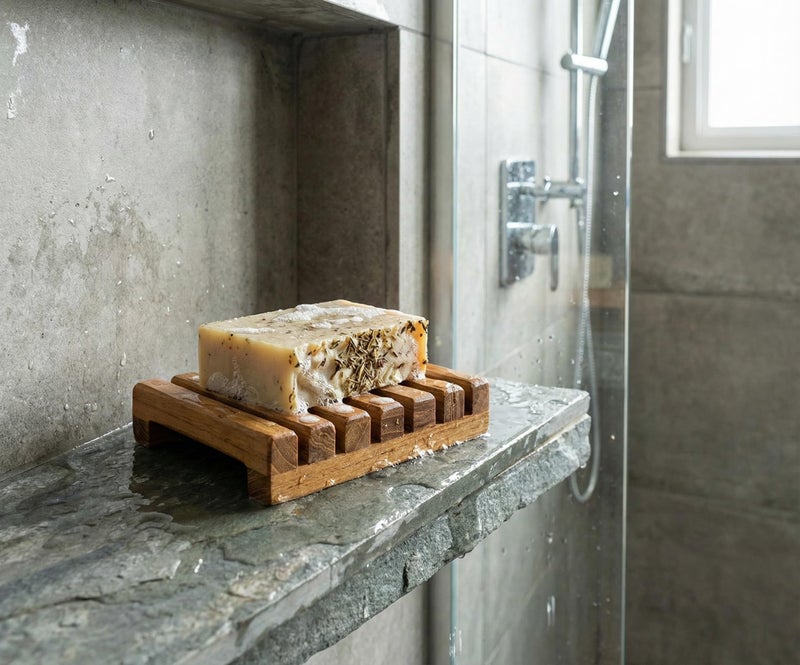 Bare Decor Sudsy Soap Dish, Genuine Teak Wood - Image 5