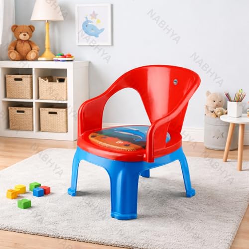 Nabhya Baby Chair,Soft Cushion & Sound Whistle for Kids (38 cm, 33 cm, 25 cm) (Red) - Image 4