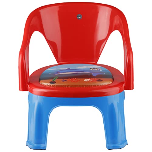 Nabhya Baby Chair,Soft Cushion & Sound Whistle for Kids (38 cm, 33 cm, 25 cm) (Red) - Image 1