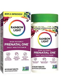 Rainbow Light High-Potency Prenatal One Multivitamin Supports Mom's Health and Baby's Development 60 Count 2 months supply  - Image 1