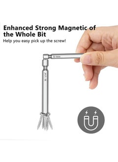 LENND Hex Head Allen Wrench Drill Bit Set 20PC (10pc Metric & 10pc SAE), 2.3" Long 1/4" Diameter Quick Release Shank Magnetic Screwdriver Bit Set for Assembling Furniture  - Image 3