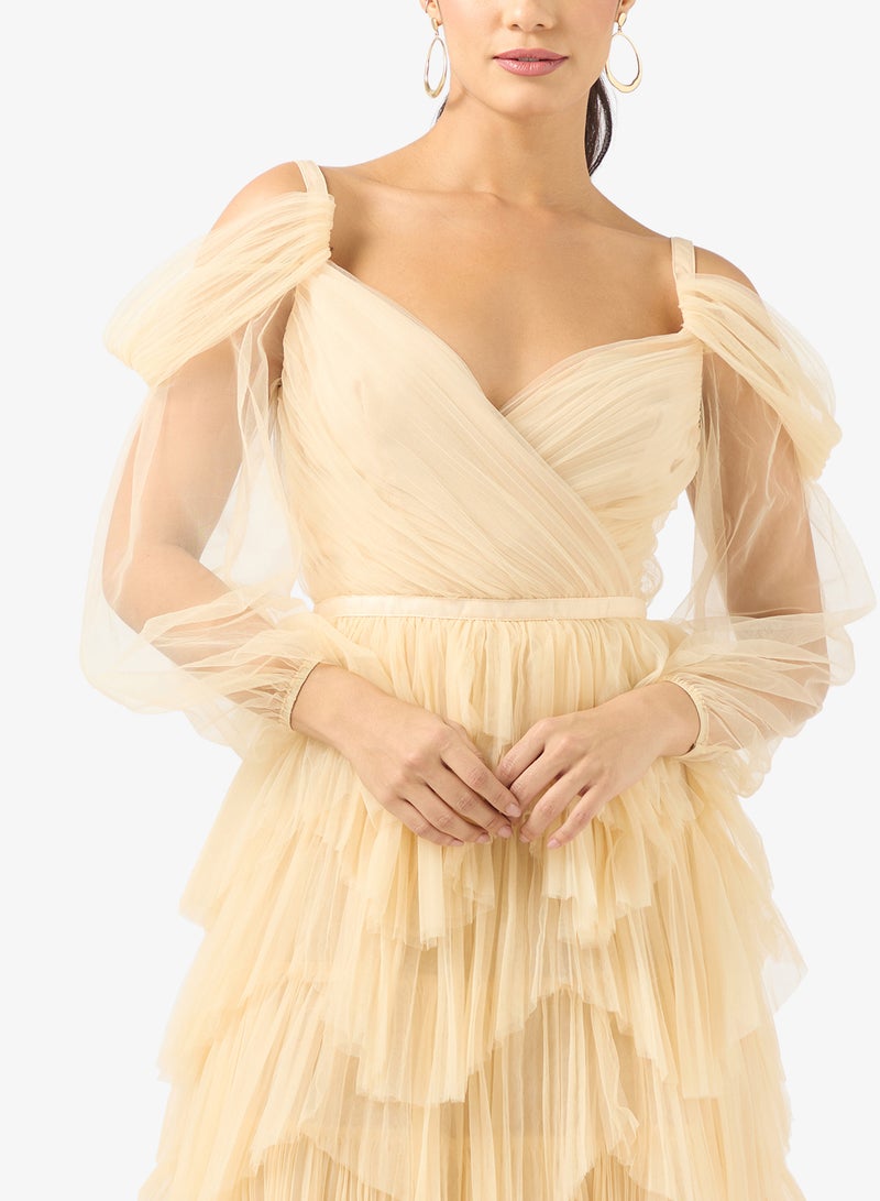 True Decadence V-Neck Half Sleeve Maxi Dress - Image 3