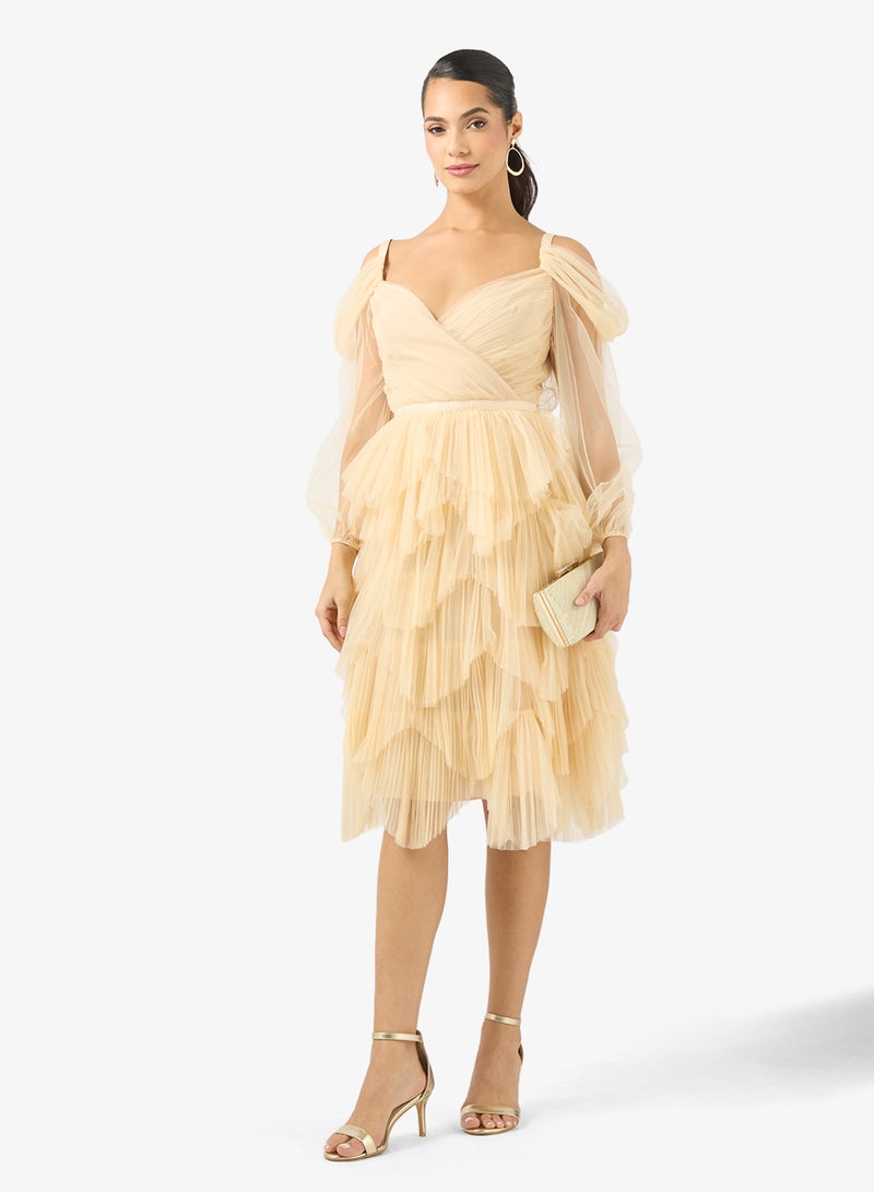 True Decadence V-Neck Half Sleeve Maxi Dress - Image 4