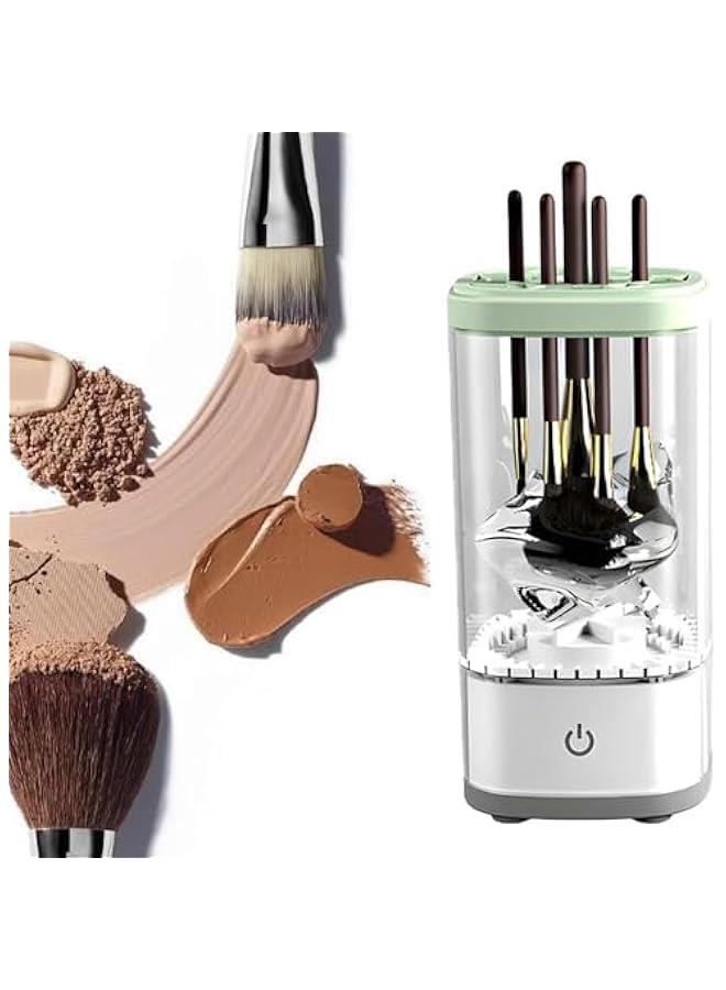 بيوينتي ماكياج الكهربائي فرشاة تنظيف آلة 3-في-1 المحمولة مستحضرات التجميل آلة التنظيف التلقائي (أبيض شفاف) - Image 1