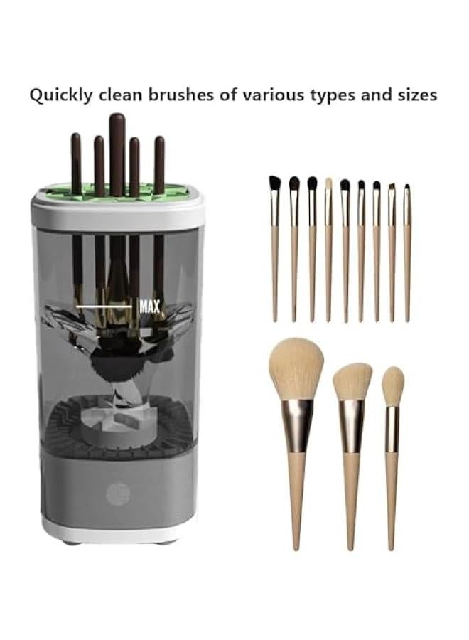 بيوينتي ماكياج الكهربائي فرشاة تنظيف آلة 3-في-1 المحمولة مستحضرات التجميل آلة التنظيف التلقائي (أبيض شفاف) - Image 4