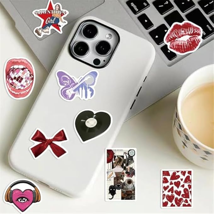 rayihni 50PCS Y2K GRAFFITI STICKERS PACK - AESTHETIC RETRO VINYL DECALS FOR LAPTOP, WATER BOTTLE, PHONE CASE, JOURNAL - TRENDY WATERPROOF STICKERS FOR TEENS & ADULTS - Image 2