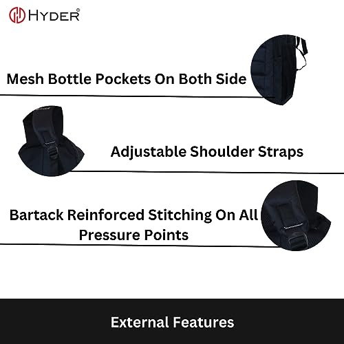 HYDER Peak Black 35L Unisex Multi-functional Laptop Bag/Backpack for Men and Women - Perfect Bags for College, School, and Business Travel with Padded Sleeve For Laptops Protection - Image 5