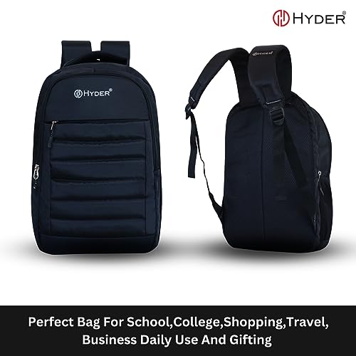 HYDER Peak Black 35L Unisex Multi-functional Laptop Bag/Backpack for Men and Women - Perfect Bags for College, School, and Business Travel with Padded Sleeve For Laptops Protection - Image 2