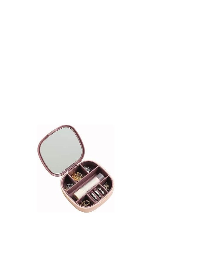 Small Jewelry and Accessories Organizer Box with Mirror for Women and Girls - Image 2