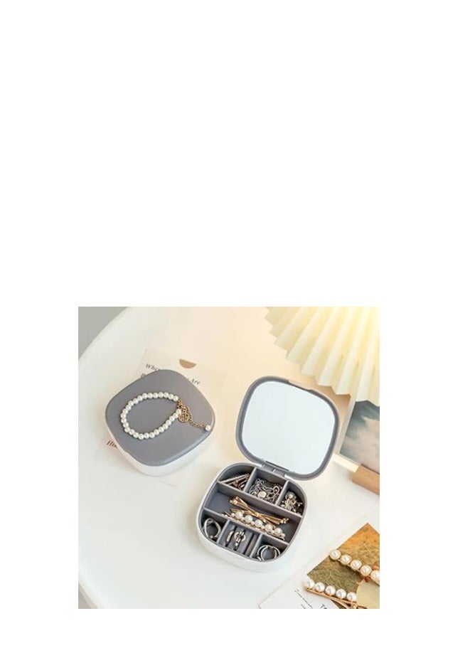 Small Jewelry and Accessories Organizer Box with Mirror for Women and Girls - Image 3