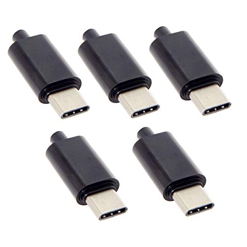 Chenyang CY USB Type C USBC Male OTG Host Type 51k Resistor Adapter with Black Housing Cover DIY 24pin - Image 1