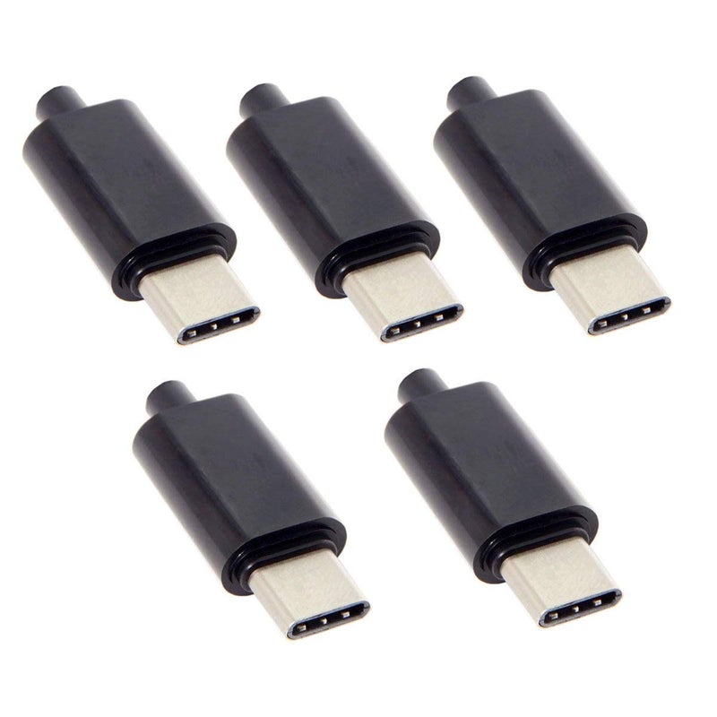Chenyang CY USB Type C USBC Male OTG Host Type 51k Resistor Adapter with Black Housing Cover DIY 24pin - Image 2
