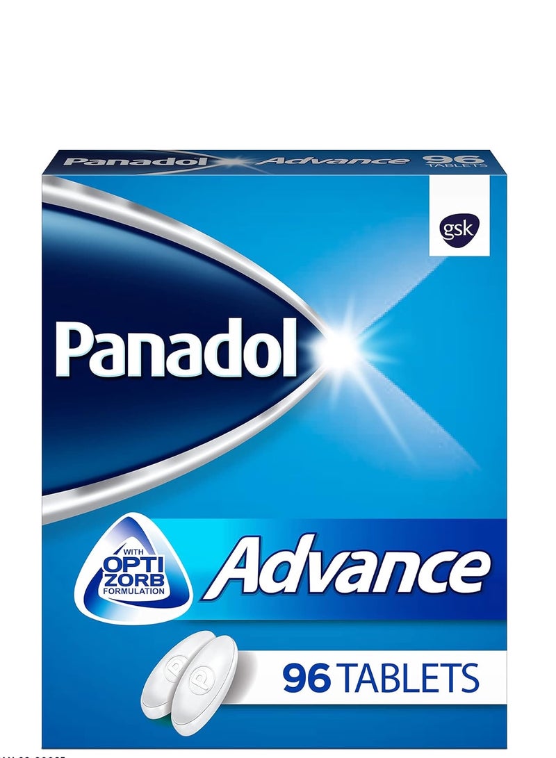 Panadol أدفانس 500 مجم، عبوة 96 قرصًا