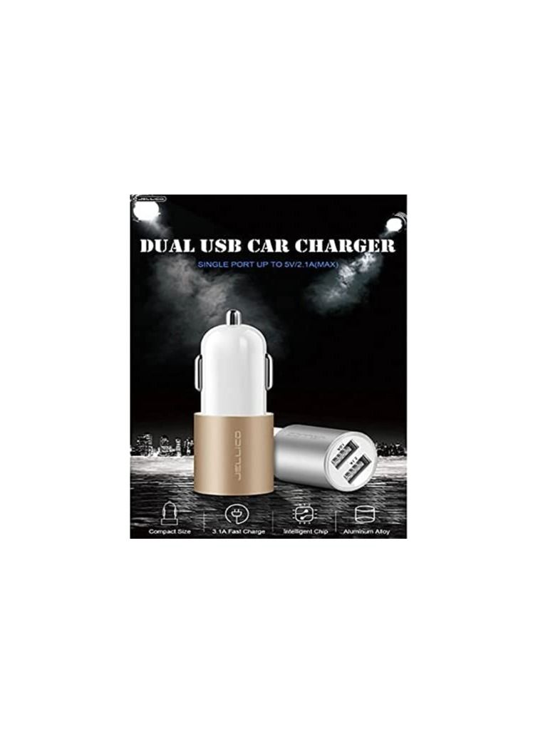 Jellico USB  2 Port Car Charger Qualcomm Quick 3.0 and 3A Fast Charging - Image 1
