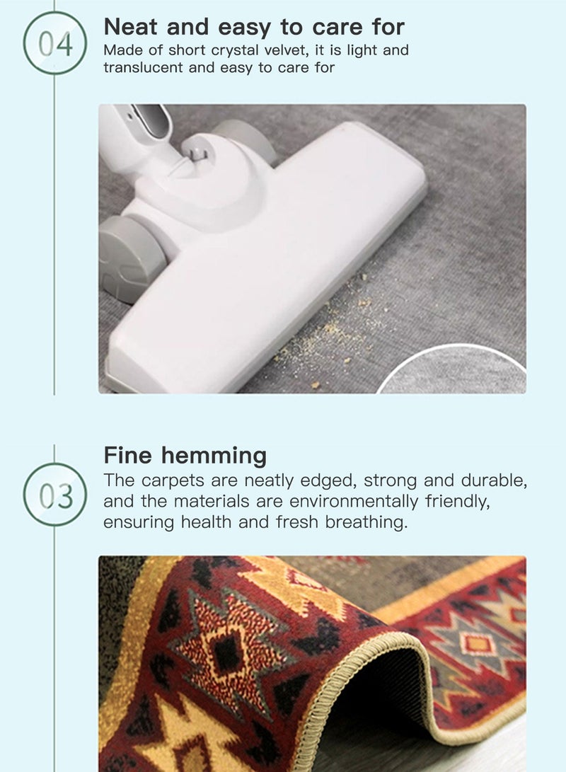 Sharpdo Thickened Retro Boho Soft Carpet Vintage Bohemian Ethnic Area Rug Living Room Bedroom Indoor Persian Floor Rugs 160*230CM - Image 5