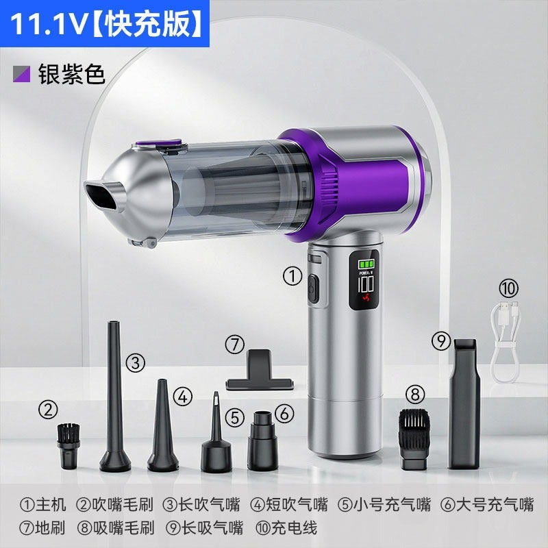 Car Vacuum Cleaner, Handheld Brushless High-Power Dust Remover with Inflator, Dual-Use Mini Car Air Blower