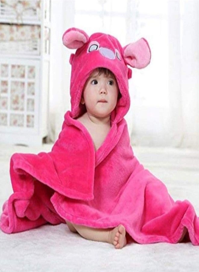 BRANDONN Fleece New Born Premium Hooded All Season Wrapper Cum Baby Bath Towel Pack of 2 Multi - Image 4