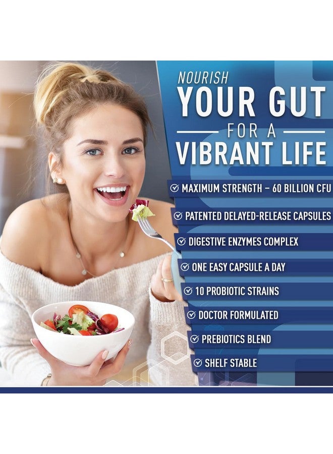 Purely Optimal Premium Probiotics 60 Billion CFU w/Organic Prebiotics & Digestive Enzymes - Image 5