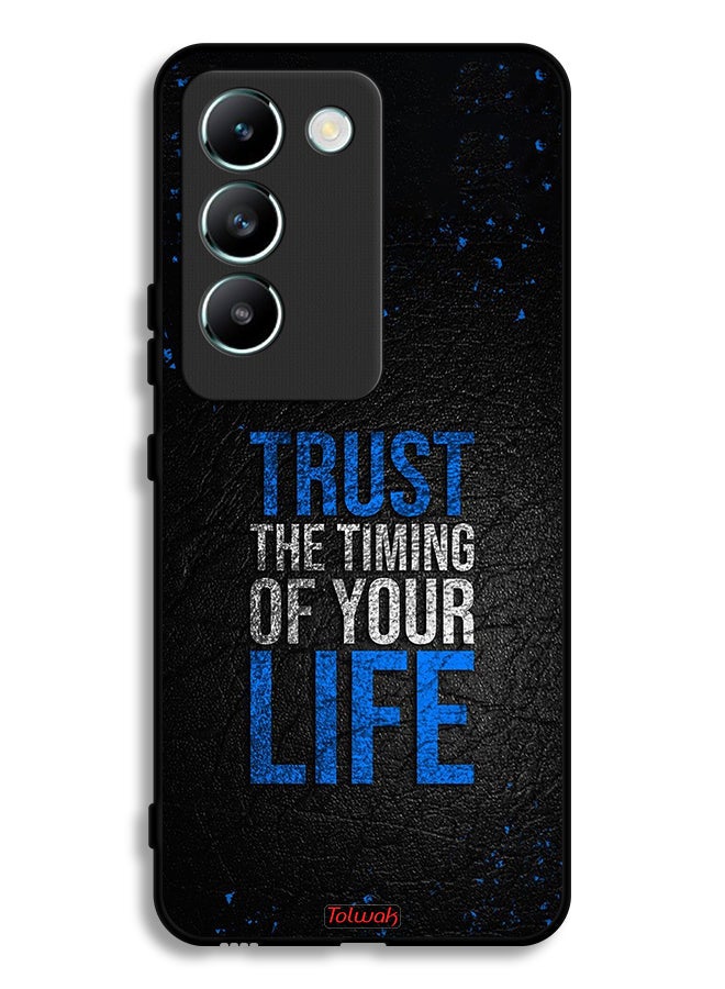 Tolwak Vivo V30 Lite 4G Protective Case Cover Trust The Timing Of Your Life - Image 1
