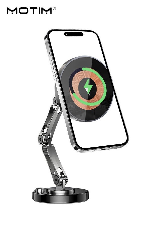 Motim - Magnetic Wireless Car Charger Phone Mount, 15w Fast Charging, 360° Rotating Car Phone Mount, Magsafe Car Charger Compatible with iPhone 16/15/14/13/12 etc - Image 1