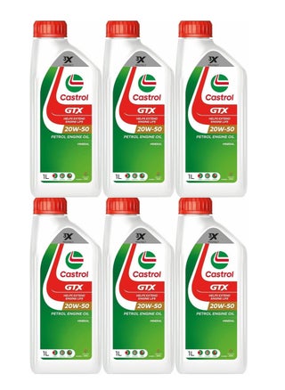 Castrol GTX 20W-50 Engine Oil - Powerful and intelligent engine protection from the first start / Available (6 packs * 1 liter) - pzsku/ZC63B34C7D3524EDF44BFZ/45/1746518760/8fbf035f-c158-4478-9909-d0d068273212