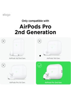Elago Pager Compatible with AirPods Pro 2 2nd Generation Shock Resistant, Full Protection, with Lanyard - Black  - Image 2