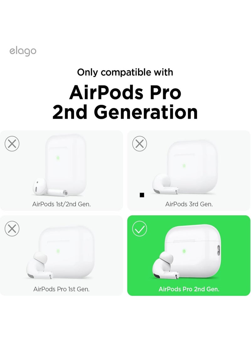 Elago Pager Compatible with AirPods Pro 2 2nd Generation Shock Resistant, Full Protection, with Lanyard - Black - Image 2