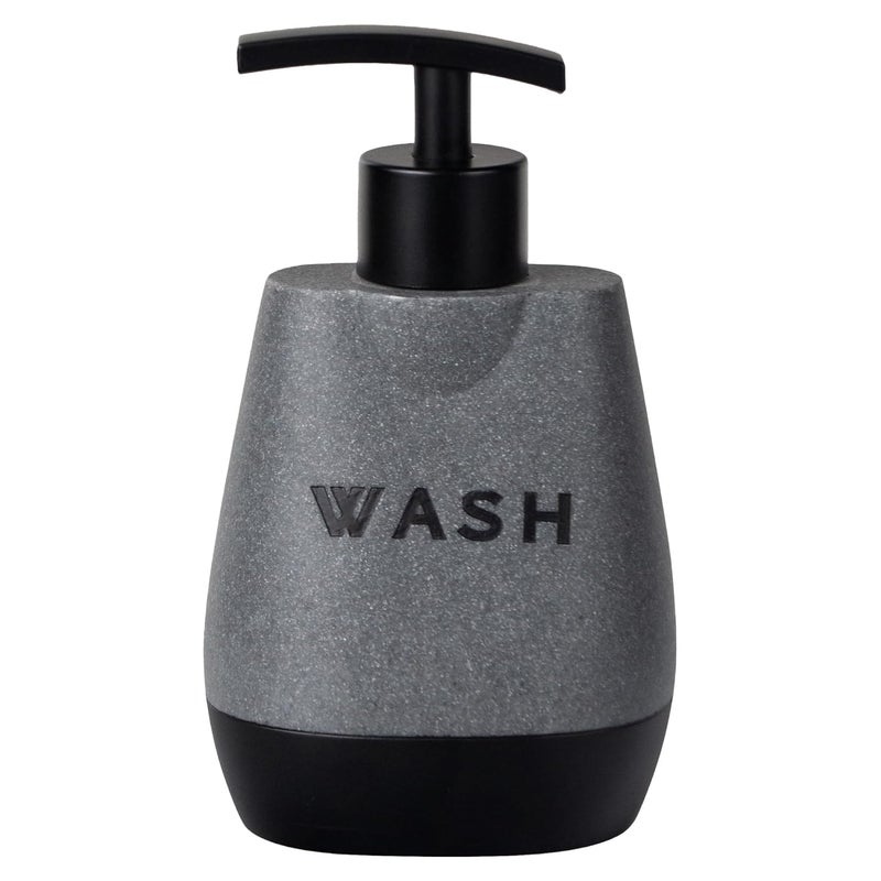 The Better Home The Better Home Bathroom Soap Dispenser 250ml Premium Polyresin Liquid Soap Dispenser for Kitchen Office Modern Stylish Scratch Proof Moisture Resistant GreyBlack - Image 1