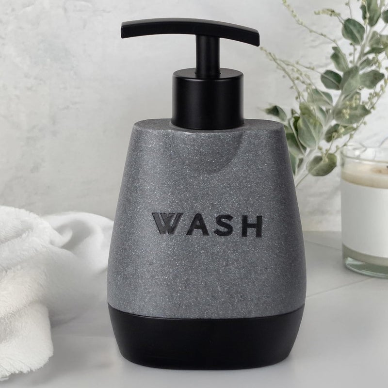 The Better Home The Better Home Bathroom Soap Dispenser 250ml Premium Polyresin Liquid Soap Dispenser for Kitchen Office Modern Stylish Scratch Proof Moisture Resistant GreyBlack - Image 2