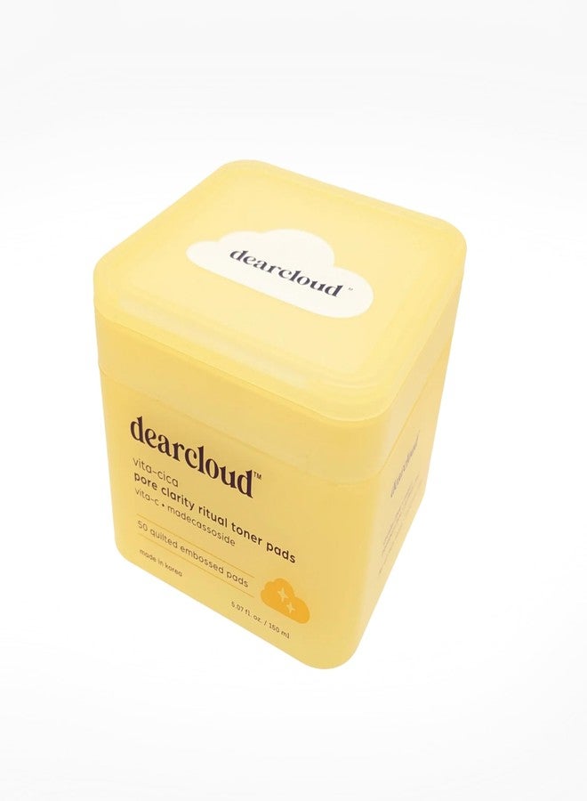 dearcloud Vita-Cica Pore Clarity Toner Pads - Korean Skin Care Toner for Face - Embossed Pore Pads with Vitamin C, Madecassoside and Salicylic Acid (50 Count) - Image 3