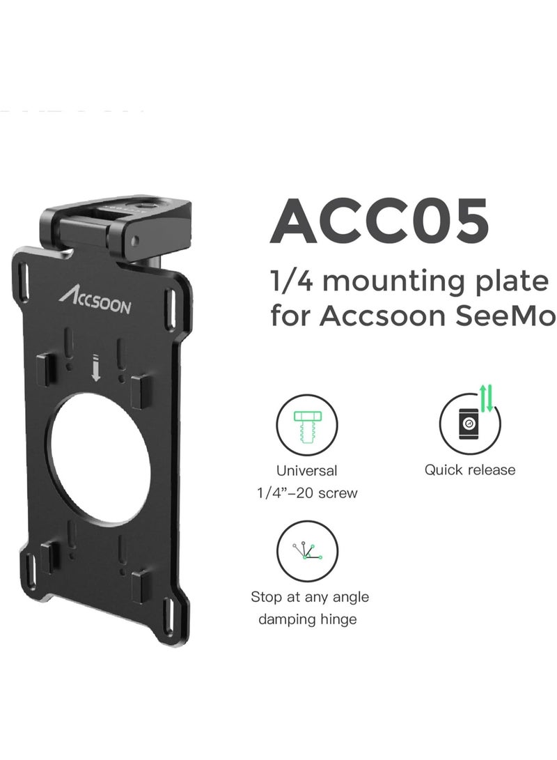 Accsoon ACC05 Mounting Plate for Seemo – Durable Camera Mounting Accessory for Video Capture and Streaming Setups - Image 3