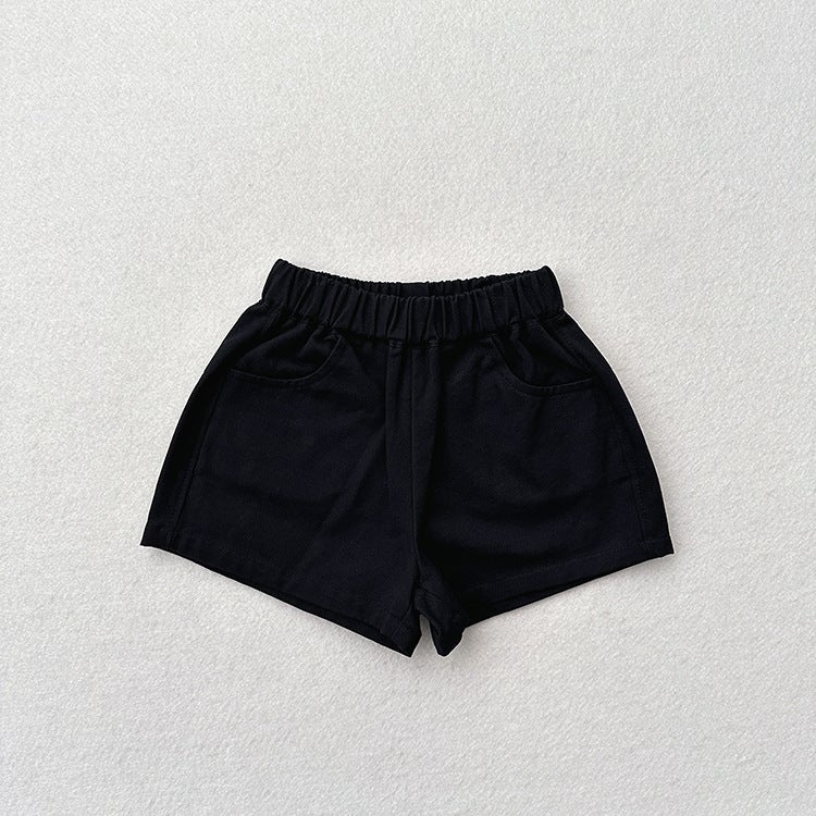 Basic Shorts ~ Summer New Baby Thin Casual Children's Pants Boys and Girls Retro Japanese and Korean Style Outer Wear Shorts - Image 1