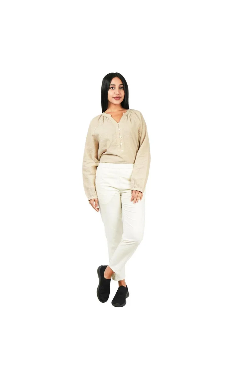 GIORDANO Women's White Mid Rise Pants