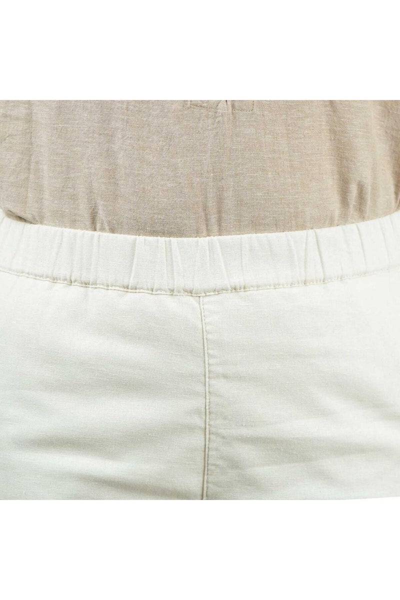 جيوردانو بنطلون نسائي أبيض بخصر متوسط - Image 3