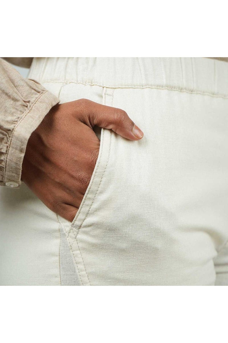 جيوردانو بنطلون نسائي أبيض بخصر متوسط - Image 4