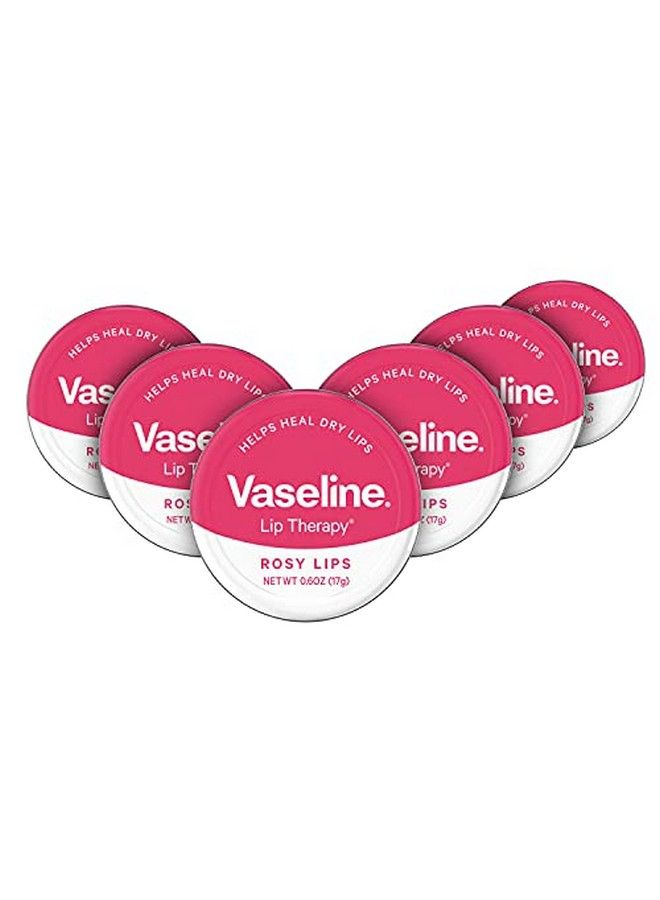 Vaseline Lip Therapy Lip Balm Tin Rosy Lips 0.6 Oz 6 Count - Image 1