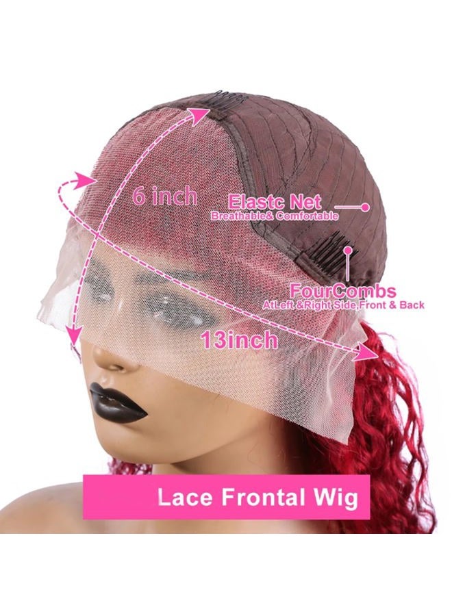 TATALING Skunk Stripe Burgundy with 613B Colored Wig 200% Density 13x6 HD Lace Frontal Glueless Pre Plucked Wigs with Baby Hair Wine Red with Blonde Highlight Body Wave with Baby Hair for Black Women - Image 4