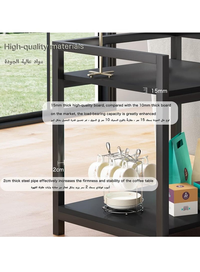 يوڠام طاولات جانبية لتوفير المساحة طاولة أريكة طاولة للوجبات الخفيفة طاولة بجانب السرير طاولة خدمة لغرفة المعيشة وغرفة النوم - Image 3