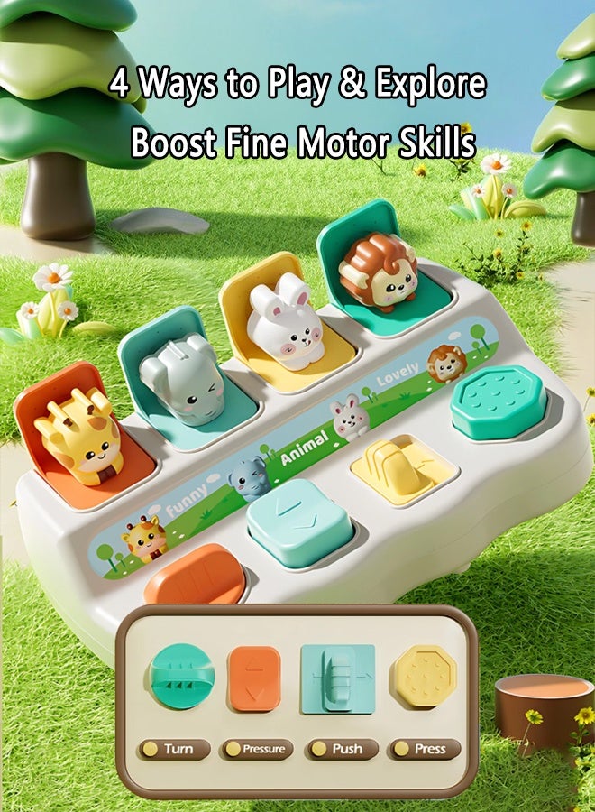 Montessori Baby Toys, Pop Up Animal Surprise Box - Peek a Boo Learning Box for Fine Motor Skills, Logic & Sensory Development, Best Eid/Birthday Gift for Toddlers 1 2 3 Year Old - Image 2