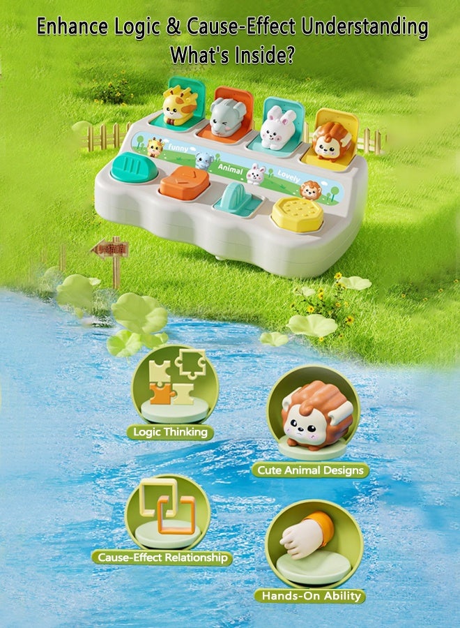 Montessori Baby Toys, Pop Up Animal Surprise Box - Peek a Boo Learning Box for Fine Motor Skills, Logic & Sensory Development, Best Eid/Birthday Gift for Toddlers 1 2 3 Year Old - Image 5