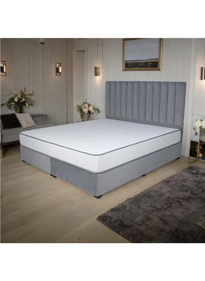Bed and Mattress Zone Opulence Upholstered Bed 203 X 200 Super King Size Grey Color, Mattress Size-200x200cm (Mattress sold separately)  - Image 1