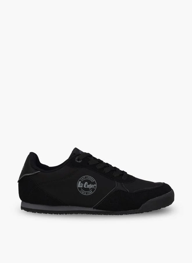 Lee Cooper BLACK Women Logo Print Lace-Up Ankle Sneakers for Women | Best Price UAE