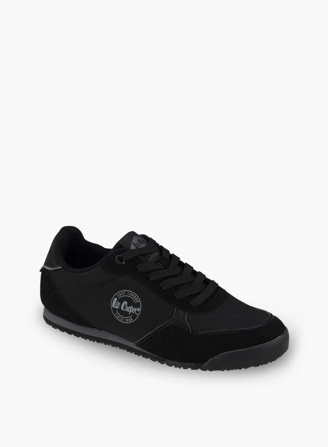 Lee Cooper BLACK Women Logo Print Lace-Up Ankle Sneakers for Women | Best Price UAE