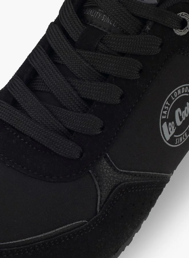 Lee Cooper BLACK Women Logo Print Lace-Up Ankle Sneakers for Women | Best Price UAE