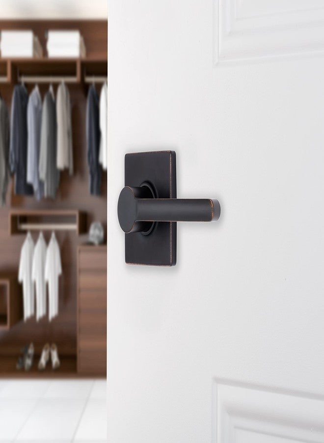 BRINKS - Contemporary Non-Locking Interior Door Lever, Tuscan Bronze - Designed for Sleek and Modern Homes and Blends Seamlessly with Interior Décor (E2427-150) - Image 2