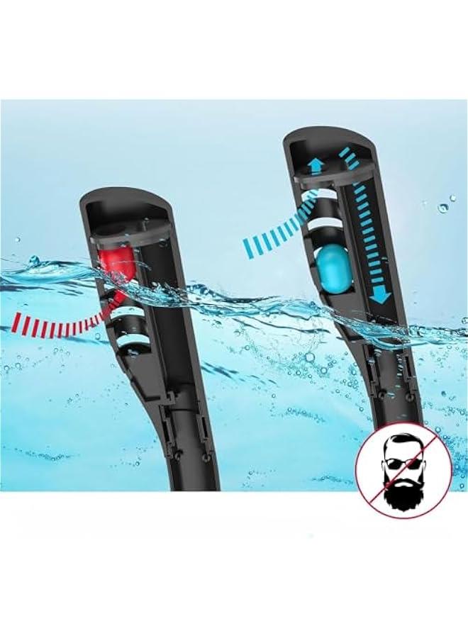 HOOKOR Full Face Snorkel Mask for Adults, Diving and Snorkeling Universal Fit Double Tube Breath Separation Camera Stand Anti-fog Mirror Independent Exhaust Valve - Image 5