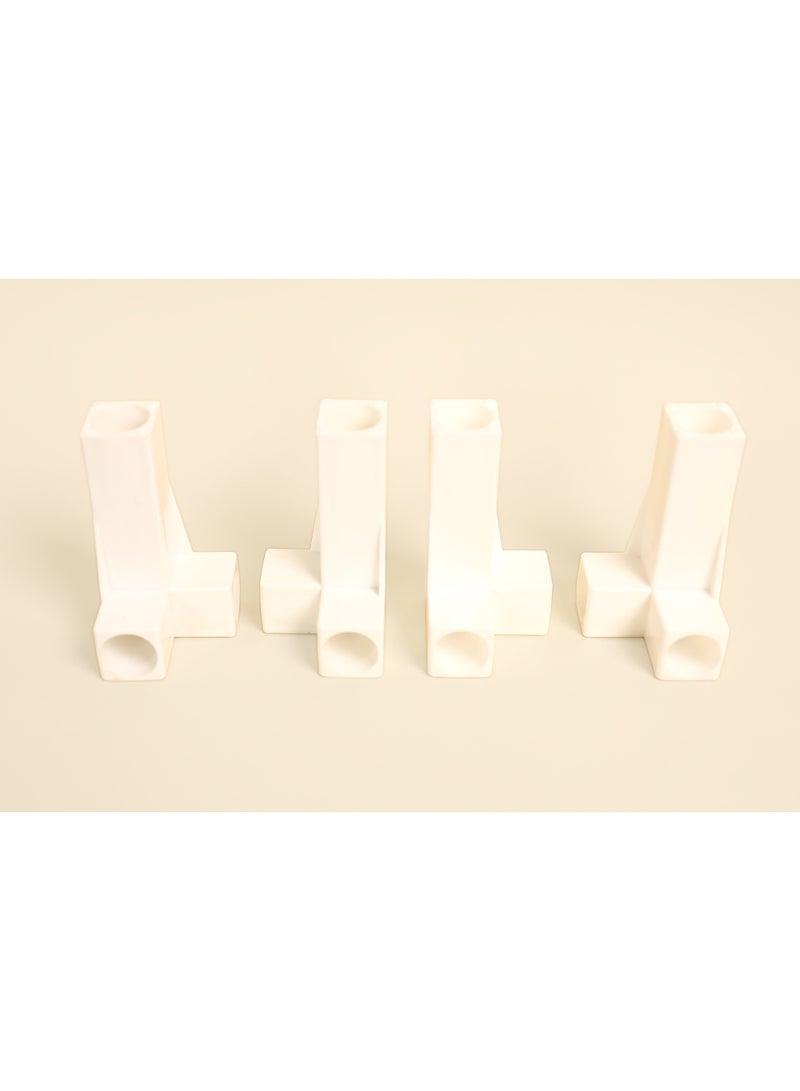 TTTP The Professionals Choice Dual Plastic Connector Long Base For Joining Metal Tubes Set Of 4 Pieces - Image 1