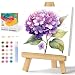 Offito Framed Paint by Numbers Kit for Adults Beginners Kids Ages 812 Flowers Acrylic Easy Paint by Number with Frame Watercolor Paint by Number Kits on Canvas Framed 10 10 Inch without Easel - Image 2