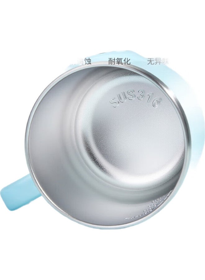 Snoopy Children'S Milk Cup, Baby Home Use, Kindergarten Anti-Fall Stainless Steel Single Handle Training Cup, Small Mouth Cup 260Ml, White - Image 3